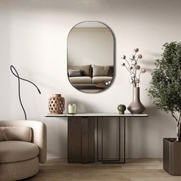 Espelho Decorativo Modelo Capsula 60x40cm para Sala Lavabo Hall Escritório - 3