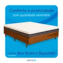 Ver imagem 4 de Cama Box Rústica Queen Size Bipartida Serenelife - Imbuia