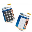 Ver imagem 1 de Feltro QUAD.22mm Branco C16 e RED.20mm Preto C36 Cartela C52