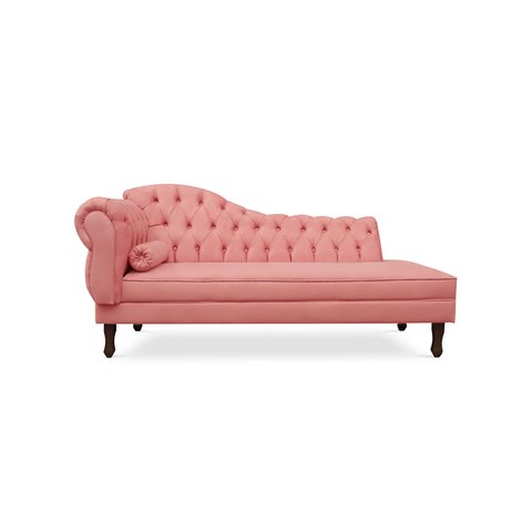 Divã Cancun 140 Cm Direito Rosa