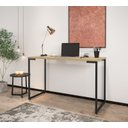 Ver imagem 2 de Mesa para Escritório 120 cm no Estilo Industrial com Pés em Metal Natura