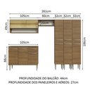 Ver imagem 4 de Armário de Cozinha Completa 261cm Rustic Emilly Madesa 08