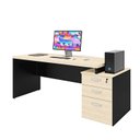 Ver imagem 3 de Conjunto Mesa Pedestal e Armário Alto Escritório Netmobil - Dubai/preto