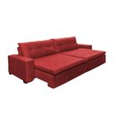 Ver imagem 2 de Sofá Retrátil e Reclinavel Oklahoma 2,22 Mts com Molas e Pillow no Assento Tecido Suede Vermelho