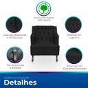 Ver imagem 3 de Kit 2 Poltronas para Sala de Estar Clássica Confortável e Reforçada Suede Elizabeth