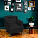 Ver imagem 2 de Kit 2 Poltronas para Sala de Estar Clássica Confortável e Reforçada Suede Elizabeth