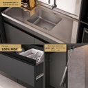 Ver imagem 3 de Armário de Cozinha Modulada Completa com Pia Suspensa 313cm Milano Multimóveis MCR2465 Grafite
