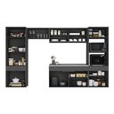 Ver imagem 5 de Armário de Cozinha Modulada Completa com Pia Suspensa 313cm Milano Multimóveis MCR2465 Grafite