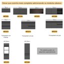 Ver imagem 7 de Armário de Cozinha Modulada Completa com Pia Suspensa 313cm Milano Multimóveis MCR2465 Grafite