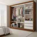Ver imagem 2 de Guarda-roupa Casal Sophia 3 Portas 3 Gavetas com Espelho - Panorama Móveis