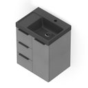 Ver imagem 4 de Kit Arenal Gabinete Gaveta e Porta 50x38 Plata com Cuba Cinza/Prata