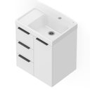 Ver imagem 4 de Kit Arenal Gabinete Gaveta e Porta 50x38 com Cuba Branco