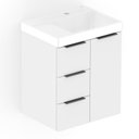 Ver imagem 1 de Kit Arenal Gabinete Gaveta e Porta 50x38 com Cuba Branco