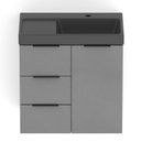 Ver imagem 3 de Kit Arenal Gabinete Gaveta e Porta 60x38 Plata com Cuba