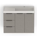 Ver imagem 3 de Kit Arenal Gabinete Gaveta e Porta 80x38 Crema com Cuba