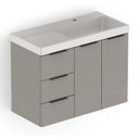 Ver imagem 1 de Kit Arenal Gabinete Gaveta e Porta 80x38 Crema com Cuba