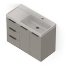 Ver imagem 4 de Kit Arenal Gabinete Gaveta e Porta 80x38 Crema com Cuba