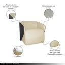 Ver imagem 3 de Poltrona Decorativa Castiel Sala de Estar Couro Offwhite G34 - Gran Belo