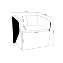 Ver imagem 4 de Poltrona Decorativa Castiel Sala de Estar Couro Offwhite G34 - Gran Belo