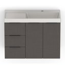 Ver imagem 3 de Kit Arenal Gabinete Gaveta e Porta 80x38 Almendra com Cuba