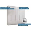 Ver imagem 2 de Guarda Roupa Casal 8 Portas e 4 Gavetas Master New 8.4 Jatoba/grafitte - Santos Andirá
