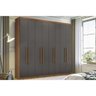 Guarda Roupa Casal 8 Portas e 4 Gavetas Master New 8.4 Jatoba/grafitte - Santos Andirá - 1