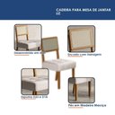 Ver imagem 6 de Mesa de Jantar Liz 180x90cm Vidro 25mm Cinamomo Off White com Kit 6 Cadeiras Veludo Palha -Valdemó