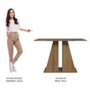 Ver imagem 4 de Mesa de Jantar Retangular com Tampo de Madeira Rustic 5383 Madesa