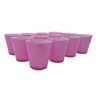 8 Copos Bicolores Cozinha Suco Conjunto de Copos Rosa com Branco Dehaus Verde - 1