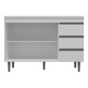 Ver imagem 3 de Balcão Gabinete para Pia de 1,20 Andréia Branco sem Tampo