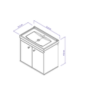 Ver imagem 6 de Gabinete Armario para Banheiro Bergamo 51cm com Cuba