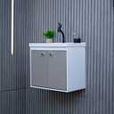 Ver imagem 3 de Gabinete Armario para Banheiro Bergamo 51cm com Cuba