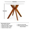 Conjunto Mesa de Jantar Redonda Marci 100cm Branca com 4 Cadeiras Design Marcela - Marrom - 2