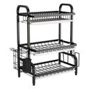 Ver imagem 1 de Escorredor de Pratos Triplo Premium Black Design Moderno e Organizador