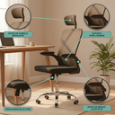 Ver imagem 6 de Cadeira de Escritório Diretor com Encosto de Cabeça Flink Healer Preto