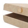 Caixa em Mdf com Revestimento em Pu Bege e Dourado 7,5x24x17cm - 3