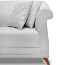 Ver imagem 4 de Sofa 2 Lugares Retro Polo 160cm com Almofada Linho Grigio Ezz Grigio