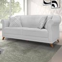 Ver mais imagens de Sofa 2 Lugares Retro Polo 160cm com Almofada Linho Grigio Ezz Grigio