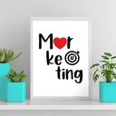 Ver imagem 2 de Quadro Profissão Marketing 24x18cm - com vidro:Madeira preta