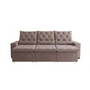 Ver imagem 6 de Sofá Retrátil 2.30m 3 Lugares Reclinável com Estrutura Forte e Estilo para Sala Elegante Milão Bege