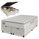 Ver imagem 1 de Cama Box Baú Casal Queen Colchão Espuma D33 Pillow Top New Millenium Branco Hellen