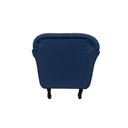 Ver imagem 6 de Poltrona Decorativa Dália Suede Azul Marinho Pés Madeira Mz Decor