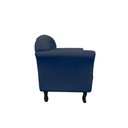 Ver imagem 5 de Poltrona Decorativa Dália Suede Azul Marinho Pés Madeira Mz Decor