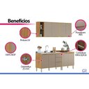 Ver imagem 6 de Cozinha Completa 4 Peças Plena CZ470 Cinamon/Nude Demóbile