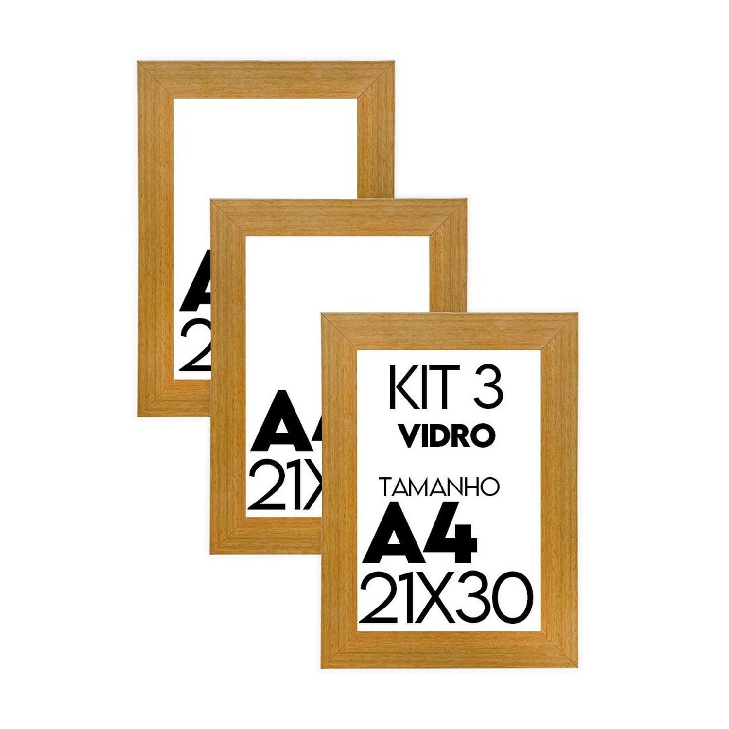 Porta Retrato de Vidro 21x30cm Kit com 3 Unidades Lembrancinha de Festa - 2
