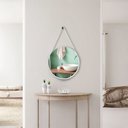 Ver imagem 2 de Espelho Adnet Redondo 30cm com Alça e Suporte para Sala Quarto Banheiro Hall