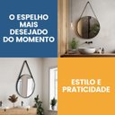 Ver imagem 7 de Espelho Adnet Redondo 30cm com Alça e Suporte para Sala Quarto Banheiro Hall