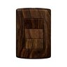 Interruptor 3 Teclas Simples com Placa 4x2 Matiz Pluzie:imbuia - 1