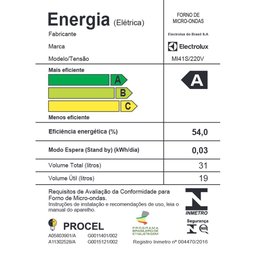 Micro Ondas Electrolux Prata com Painel Integrado 31l Mi41s - 7