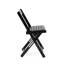 Conjunto Dobrável 120 X 70 com 6 Cadeiras Cor Preto Móveis Britz - 7